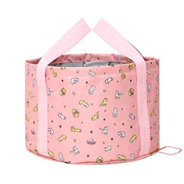 Imagem de Banheira dobrável para viagem, bacia portátil para spa, balde de água multifuncional dobrável para pés de imersão, lavar legumes e frutas, ao ar livre, acampamento (25 litros) (C)