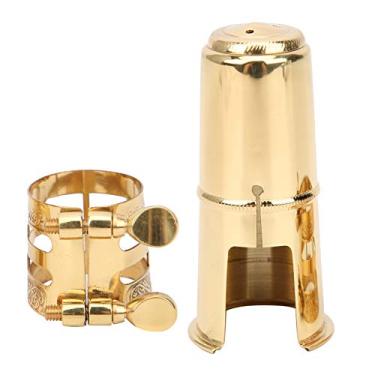 Imagem de Keenso Kit de bocal para saxofone Alto, peças de fixação de metal dourado, acessórios instrumentais duráveis