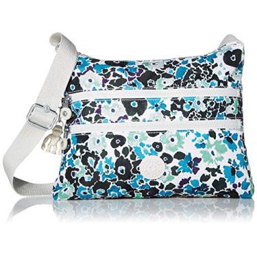 Imagem de Kipling Bolsa transversal feminina Alvar lisa, Bl Field Floral, One Size, Bolsa feminina Alvar, super leve, bolsa carteiro durável, bolsa de ombro de nylon