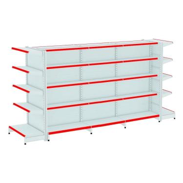 Imagem de Gondola Centro 170 Amapa Flex Kit 3 Metros 2 Ponta Branco PE