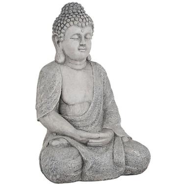 Imagem de Buda Decorativo para Jardim 59cm Cinza Just Home Collection