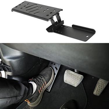 Imagem de RT-TCZ Pedal de descanso para pé esquerdo em aço sólido preto para Jeep Wrangler JL e Gladiator JT 2018-2023