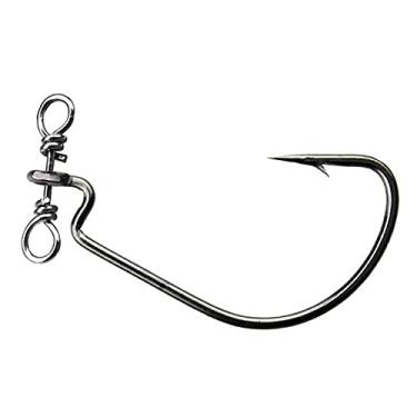 Imagem de Anzóis de pesca 20 pcs para baixo down tiro gancho gota gota gancho gancho extra larga gap com gancho de pesca giratória para pesca suave de baixo Acessórios de pesca (Size : 2/0#)