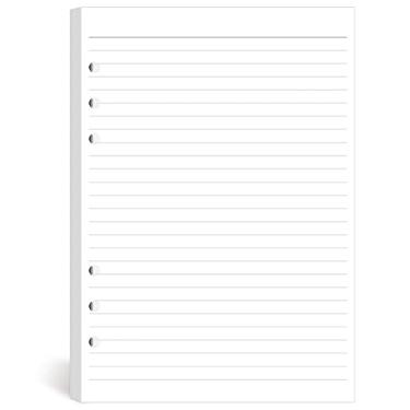 Imagem de newestor Papel A5 de 14 cm x 21 cm, 100 folhas com 6 orifícios perfurados, 100 g/m²
