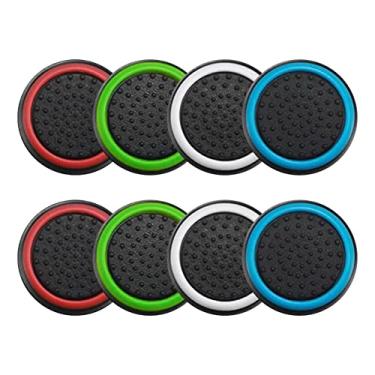 Imagem de 4 Pares de Grips Compatível com controle Joystick Playstation 3 4 5 PS3 PS4 PS5 Xbox One S X Series S X Nintendo Wii U Protetora Anti Derrapante Silicone Proteção do Botão Analógico (Aleatório)