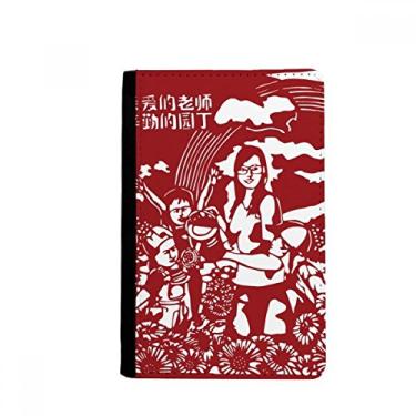 Imagem de Porta-passaporte para o Dia dos Professores de Corte de Papel da China Notecase Burse Capa Carteira Cartão, Multicolor