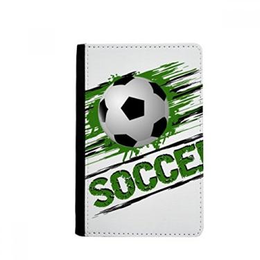 Imagem de Porta-passaporte verde futebol futebol futebol esporte notecase burse carteira capa cartão bolsa, Multicolor