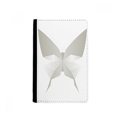 Imagem de Porta-passaporte com padrão abstrato de origami borboleta branca notecase burse capa carteira porta-cartão, Multicolor