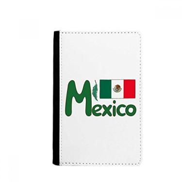 Imagem de Porta-passaporte padrão verde bandeira nacional do México Notecase Burse carteira capa porta-cartão, Multicolor
