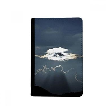 Imagem de Porta-passaporte cinza céu nuvens brancas porta-passaporte Notecase Burse capa carteira porta-cartão, Multicolor