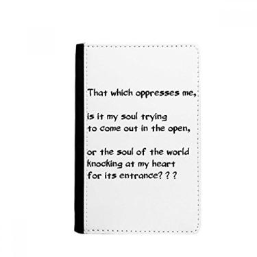 Imagem de Poesia Quote Soul Knocking On Heart Passport Holder Notecase Burse Carteira Capa Cartão Bolsa, Multicolor