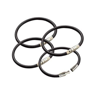 Imagem de Lucky Line Chaveiro de cabo de bloqueio de 11,27 cm, friso para fechar permanentemente, fio de aço revestido de nylon, resistente à corrosão, pacote com 25, preto (80820)