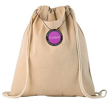 Imagem de Mochila tipo Saco Gym Sack 37x41cm em Algodão Reciclado Trip TopGet - Natural