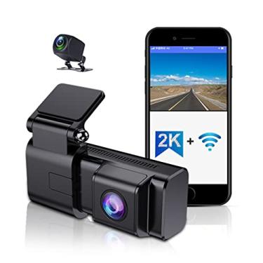 Imagem de ESHILP 2K +1080P Dual Lens Dash Cam,Carro DVR Video Recorder, Wifi, Loop Recording, G-sensor, Com Câmera Traseira 1080P Monitor de Estacionamento 24H