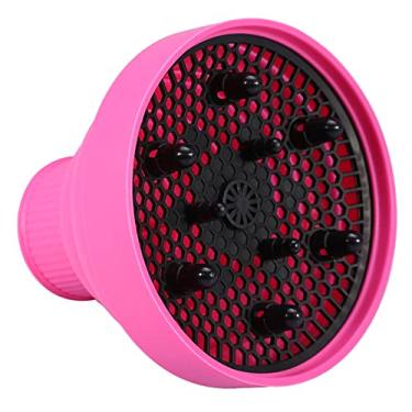 Imagem de Difusor de secador de cabelo, capa de difusor de soprador de cabelo dobrável para bocal de 4 a 5 cm de diâmetro do secador de cabelo (rosa)