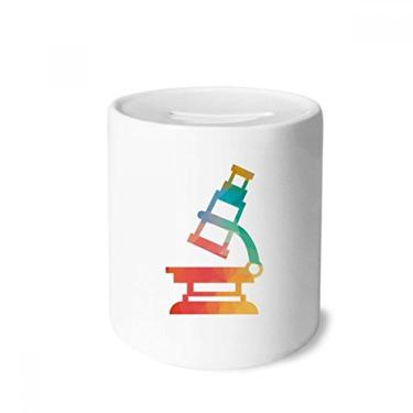 Imagem de DIYthinker Caixa de moedas de cerâmica com estampa de microscópio de desenho animado para presente de cofrinho