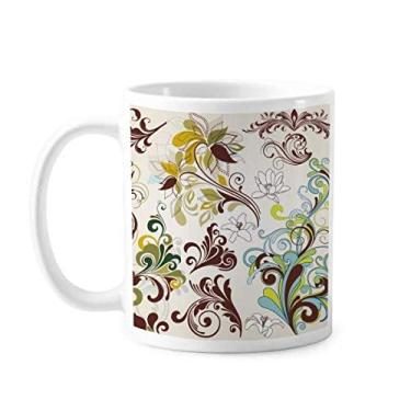 Imagem de Plantas de flores coloridas Caneca de cerâmica café porcelana caneca de cerâmica