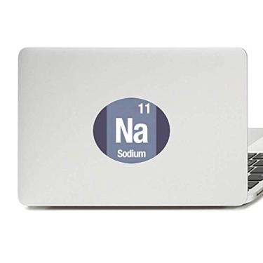 Imagem de Adesivo de notebook com emblema de vinil da ciência de elementos químicos de sódio