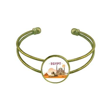 Imagem de Bracelete retrô da pirâmide da cidade com esfinge do Egito