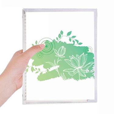 Imagem de Caderno de flores de flor de lótus com folhas soltas e diário recarregável