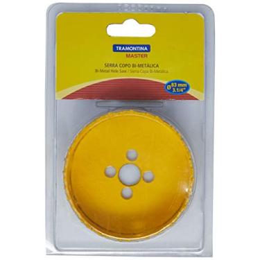 Imagem de Tramontina 42620083, Serra Copo Bi Metálica 83Mm 3.1/4, Dentes Aço Rápido HSS, Pintura Eletrostática, Rosca 1/2'', Amarelo