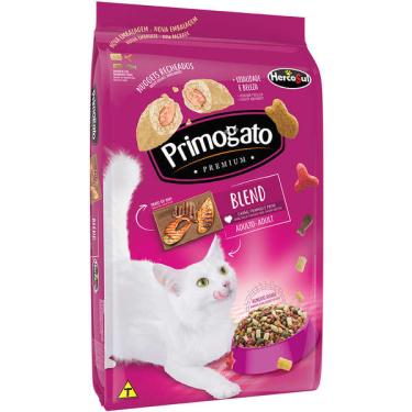 Imagem de Ração Seca Primogato Premium Blend Carne, Frango e Peixe para Gatos Adultos - 10,1 Kg
