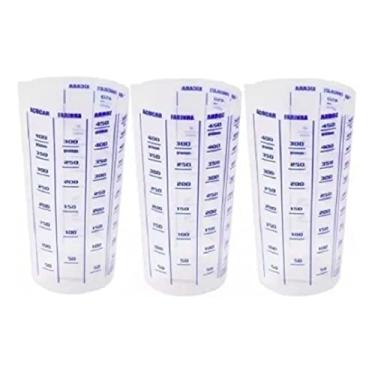 Imagem de Kit Com 3 Copos Medidor Graduado - 500 Ml 0,5 L