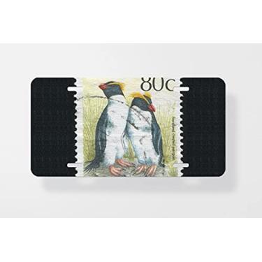 Imagem de Capa para placa de carro Fiordland Crested Penguin – Capa para placa de carro – Capa para placa de carro 15 x 30 cm