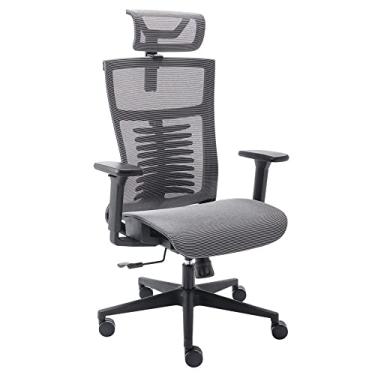 Imagem de Cadeira de Escritório Ergonômico Preto/cinza Elements Vertta Pro