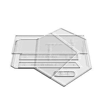 Imagem de Bolsa de ombro Modelo de acrílico Bolsa de ombro de couro Faça ferramenta de costura Patchwork Feito à mão durável Reutilizável para quilters Bolsa de