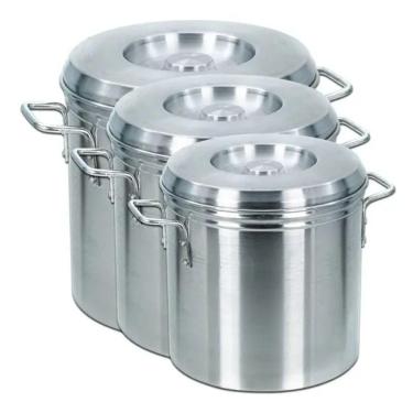 Imagem de Jogo Caldeirão Alumínio Hotel Polido N° 18 20 22