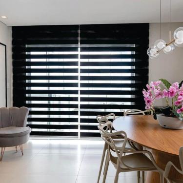 Imagem de Persiana Double Vision Preta - 1,00m x 1,20m