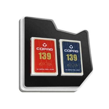 Imagem de Kit Baralho Copag 139 Truco Poker Buraco Edição Limitada Lata Decorativa-Unissex