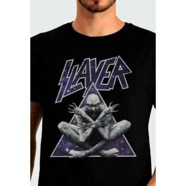 Imagem de Camiseta Slayer Banda Rock Thrash Death Black Metal Of0132 Rch - Belos