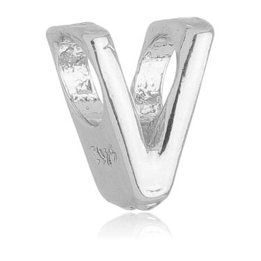 Imagem de Berloque Letra V Separador Pandora Banhado a Prata 925 - Premium