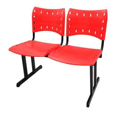 Imagem de Cadeira Iso Rp Longarina Polipropileno 2 Lugares Colorida - Mak Decor
