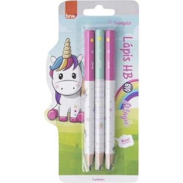 Imagem de Lapis Preto Triangular, BRW, Big, Magic, HB, Blister