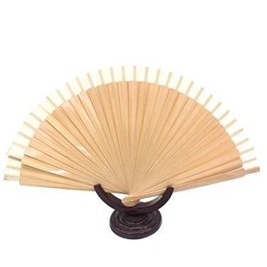 Imagem de Ventilador dobrável Cor sólida Ventiladores dobráveis dança festa de casamento leques de renda de seda de plástico ventilador de mão dobrável decoração de casa leque feito à mão presentes de ventilador feitos à mão acessórios decorativos feitos à mão (Cor: 9)