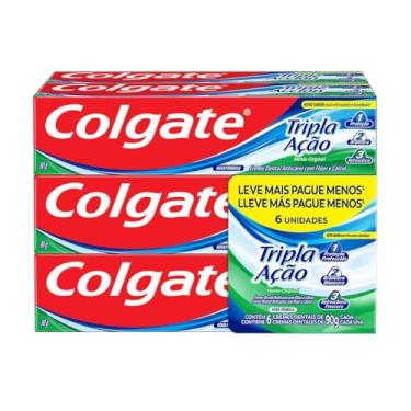 Imagem de Colgate Creme Dental Tripla Ação Menta 90G Pacote Com 6 Unidades