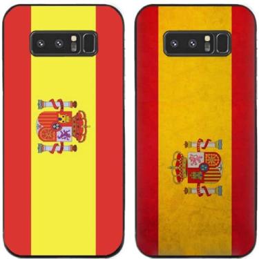 Imagem de 2 peças retrô bandeira da Espanha impressa TPU gel silicone capa de telefone traseira para Samsung Galaxy (Galaxy Note 8)