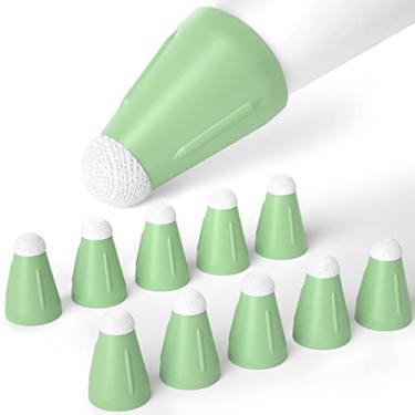Imagem de Joosko Capa compatível com Apple Pencil Tips, capa de silicone Fber Nib [pacote com 10], capa de ponta de fibra de silicone antiderrapante silenciosa para Apple Pencil 2 geração/1ª geração (verde