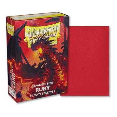 Imagem de 2 Packs Dragon Shield Matte Mini Japanese Ruby 60 ct Card Sleeves Value Bundle!