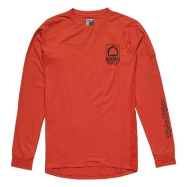 Imagem de Troy Lee Designs Long Sleeve Ruckus Ride Adult Mountain Bike Tee, Create to Destroy Brick, Small