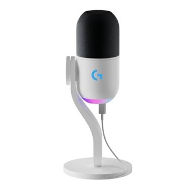 Imagem de Microfone Dinâmico Gamer Logitech G Yeti GX com RGB LIGHTSYNC Captação Dinâmica Supercardioide, Conexão USB Plug and Play para Gravação de Conteúdo e Streaming em PC e Mac - Branco