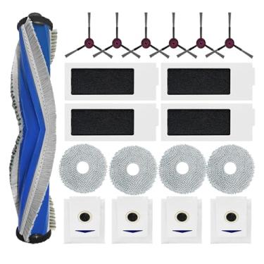 Imagem de Peças de reposição compatíveis apenas com ECOVACS DEEBOT T30S Combo Robot Vacuum Acessórios incluem 1 escova principal, 6 escovas laterais, 4 filtros, 4 esfregões, 4 esfregões, 4 sacos de poeira (saco