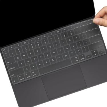 Imagem de Capa de teclado para Apple iPad Pro 33.0 cm M4 Chip A2925/A2926 (2024) com Magic Keyboard, iPad Pro 33.0 cm Protetor Skin Acessórios, Layout de Teclado dos EUA Laptop-TPU