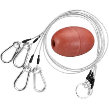 Imagem de AirFly Arnês de 4 braços para armadilha de caranguejo com ganchos de aço inoxidável 304 e flutuador de boia, combo (fio de aço)