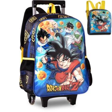 Imagem de Kit Mochila de Rodinhas e Lancheira Clio Style Dragon Ball Z-Masculino