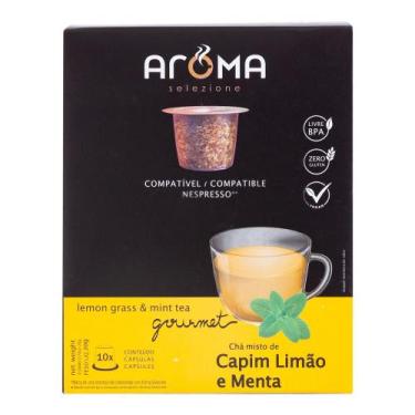 Imagem de Chá Capim Limão Com Menta Aroma Cápsulas 25G - Aroma Selezione