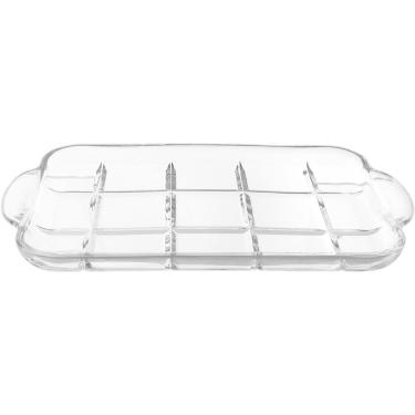 Imagem de Bandeja Retangular Home&co Vidro 3x38x23cm Transparente Para Servir